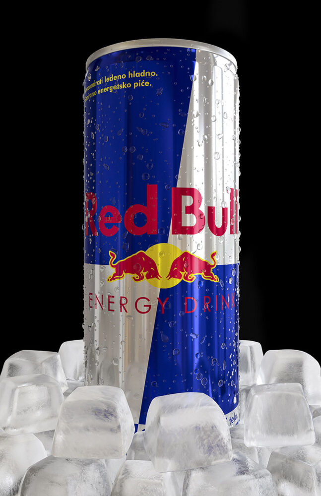 Red Bull with Ice render